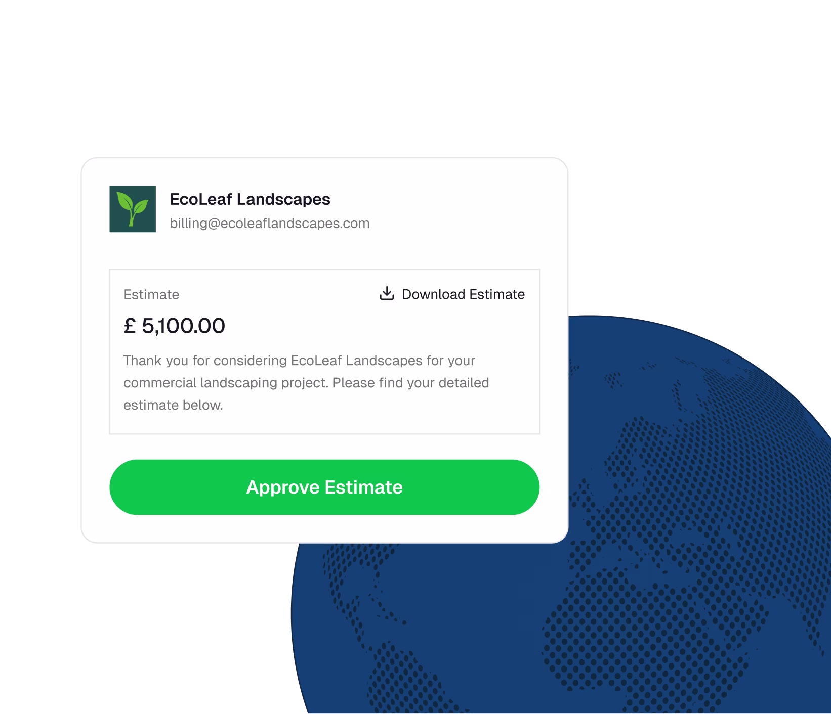 Estimate creation interface
